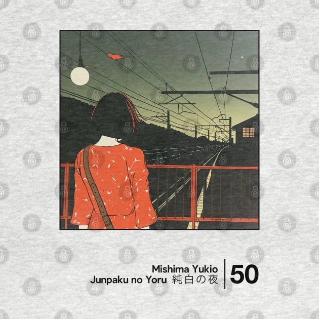 Yukio Mishima - Junpaku no Yoru - Minimal Style Graphic Artwork by saudade